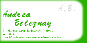 andrea beleznay business card